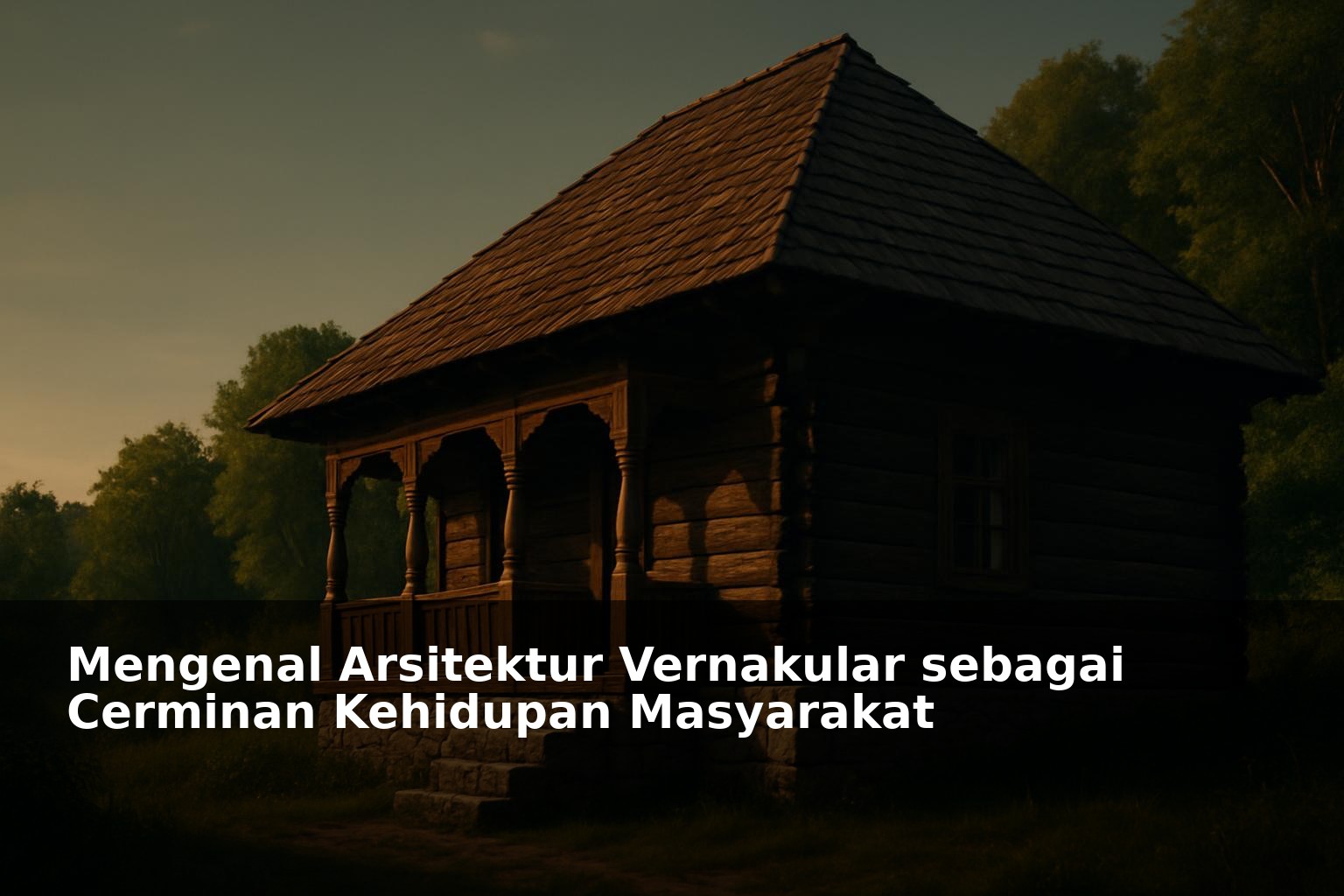 Bangunan arsitektur vernakular tradisional yang mencerminkan kehidupan masyarakat setempat